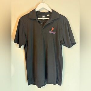 Florida Gators Cutter & Buck Black Polo Shirt Sz Small DryTec NCAA